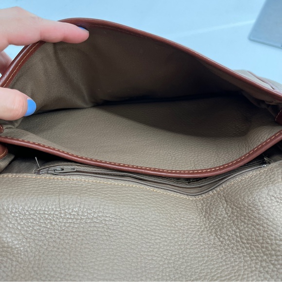 Coach VTG (80’s?) Leather Trimmed Brown Shoulder Bag - Picture 8 of 16